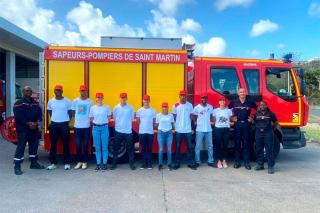 Photo d’archive : formation de neuf sapeurs-pompiers en 2021