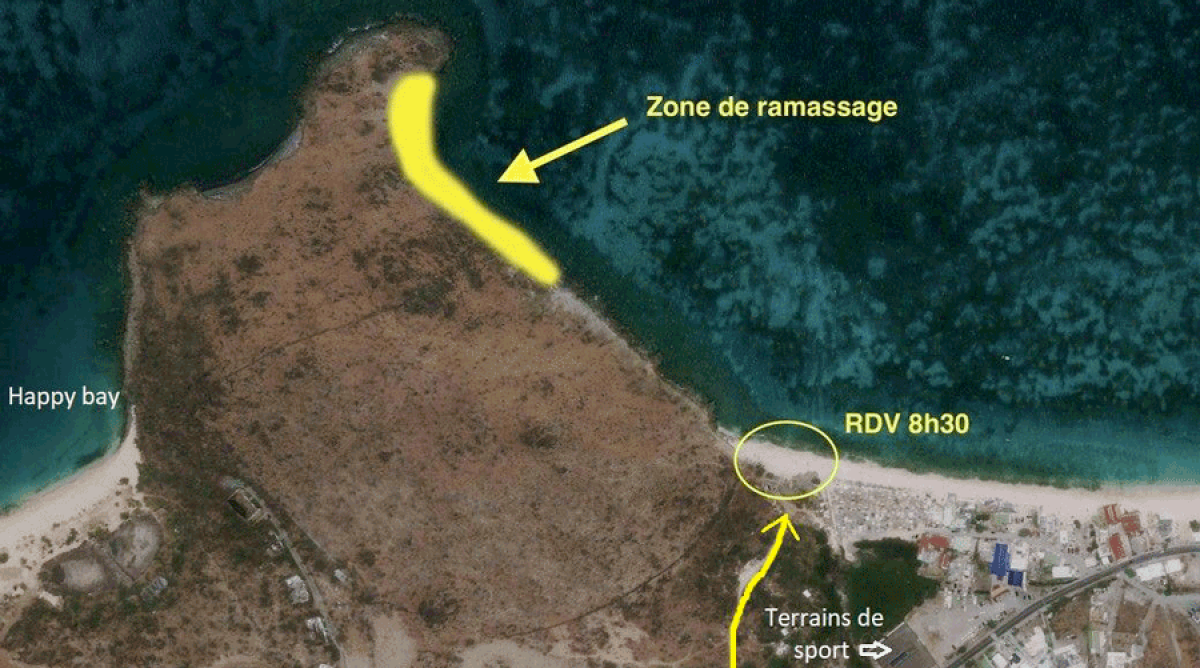La mission du mois pour Clean Saint-Martin : le côté sud de la plage de Grand-Case