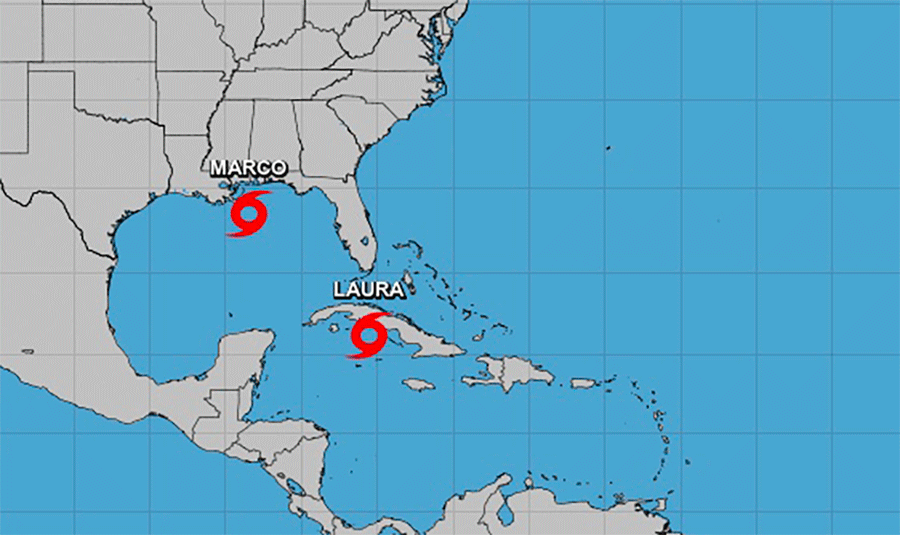 Deux cyclones dans le golfe du Mexique : une situation exceptionnelle