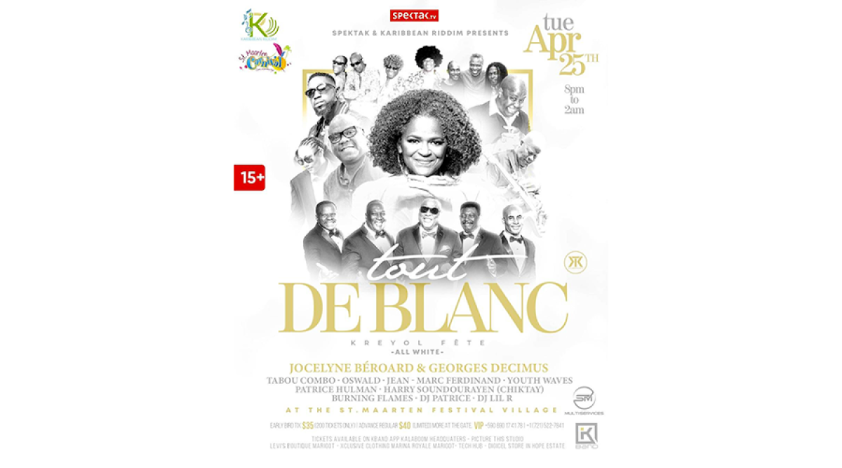 Rythmes et voix caribéens "Tout de blanc" mardi soir au Festival Village