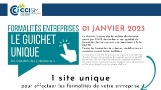 A compter du 1er janvier 2023, un guichet unique des formalités électroniques d’entreprise