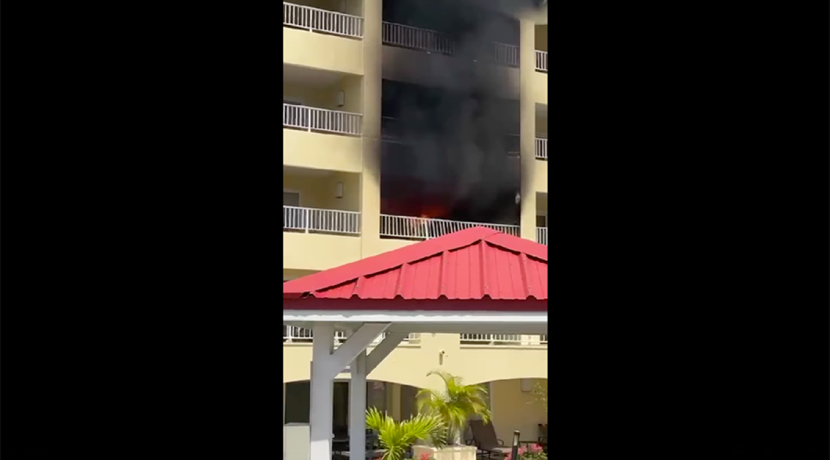 Incendie dans une suite du Simpson Bay Resort