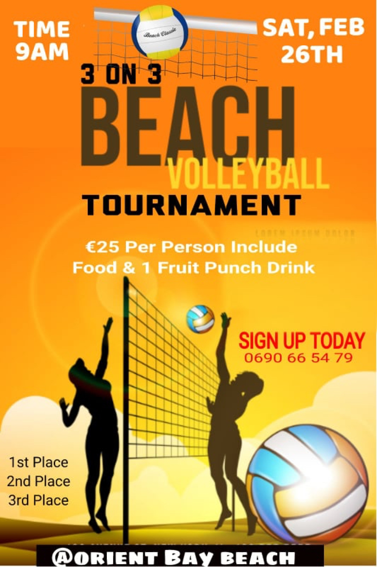 Tournoi de Beach Volley